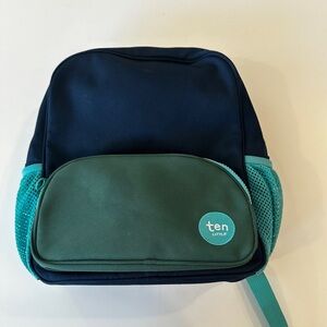 Ten Little Kids Backpack - Navy and Teal